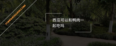 西瓜可以和鴨肉一起吃嗎？